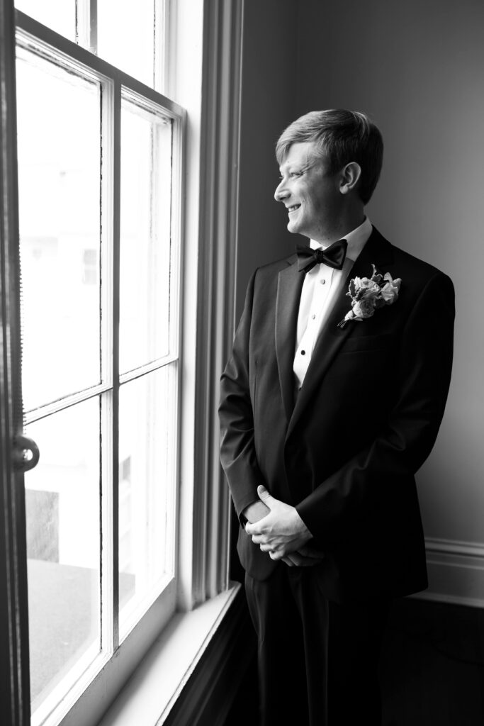 Groom portraits by raleigh wedding photographer.