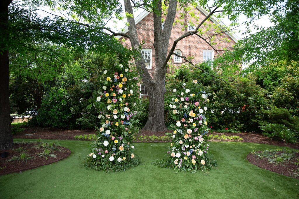 wedding ceremony setup at downtown in Raleigh, NC