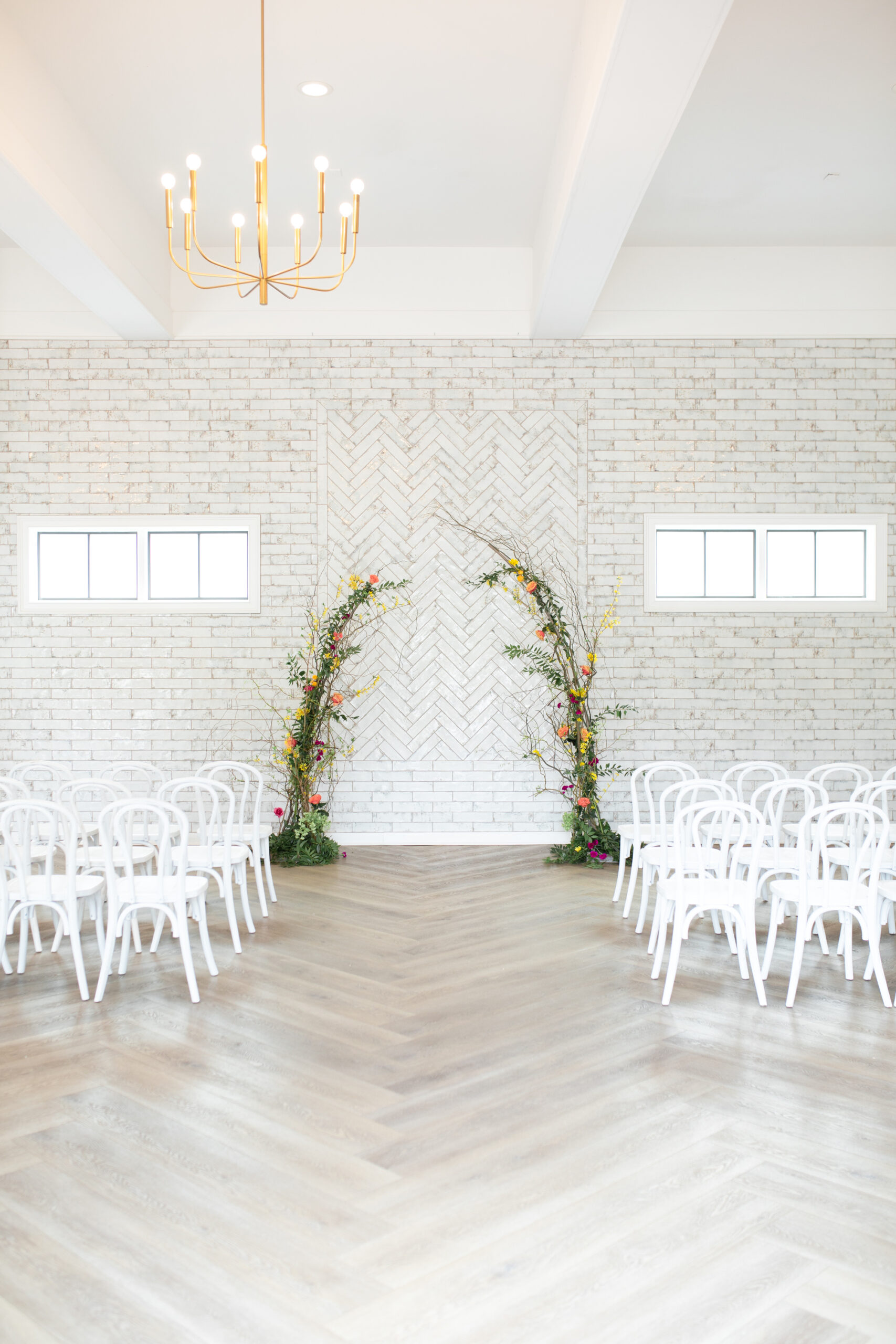 Indoor wedding ceremony site at the Bradford NC.