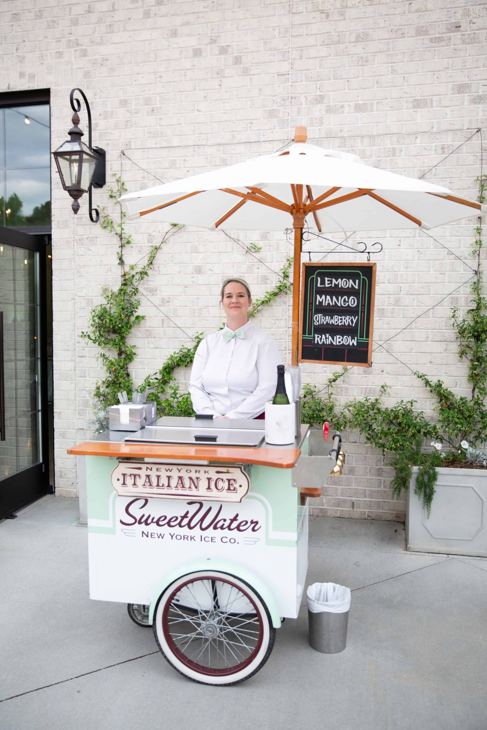 Italian Ice cart at a corporate event in Raleigh.