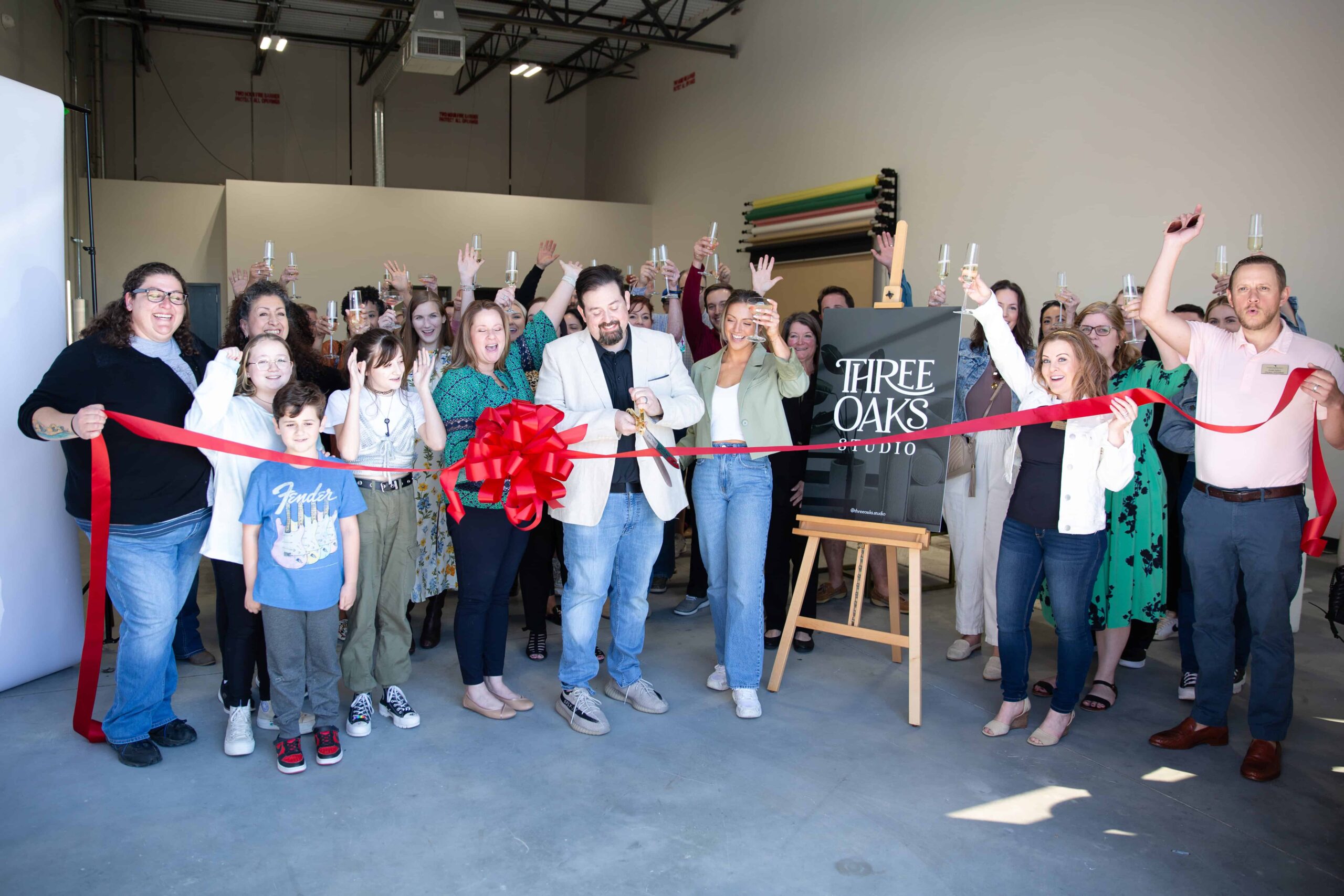 grand opening of a small business by Wake Forest event photographer
