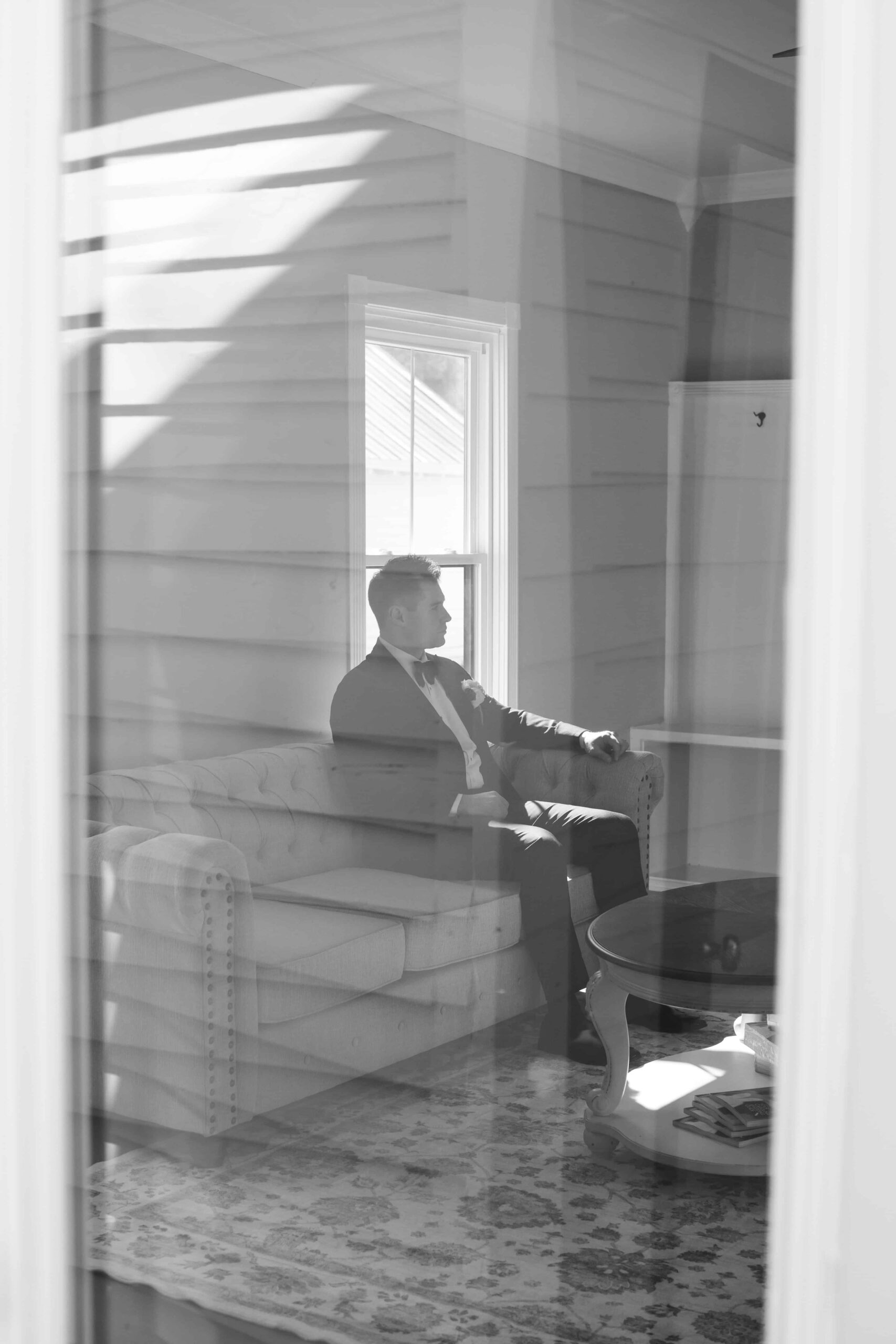 Groom portrait by editorial wedding & elopement photographer Raleigh, NC