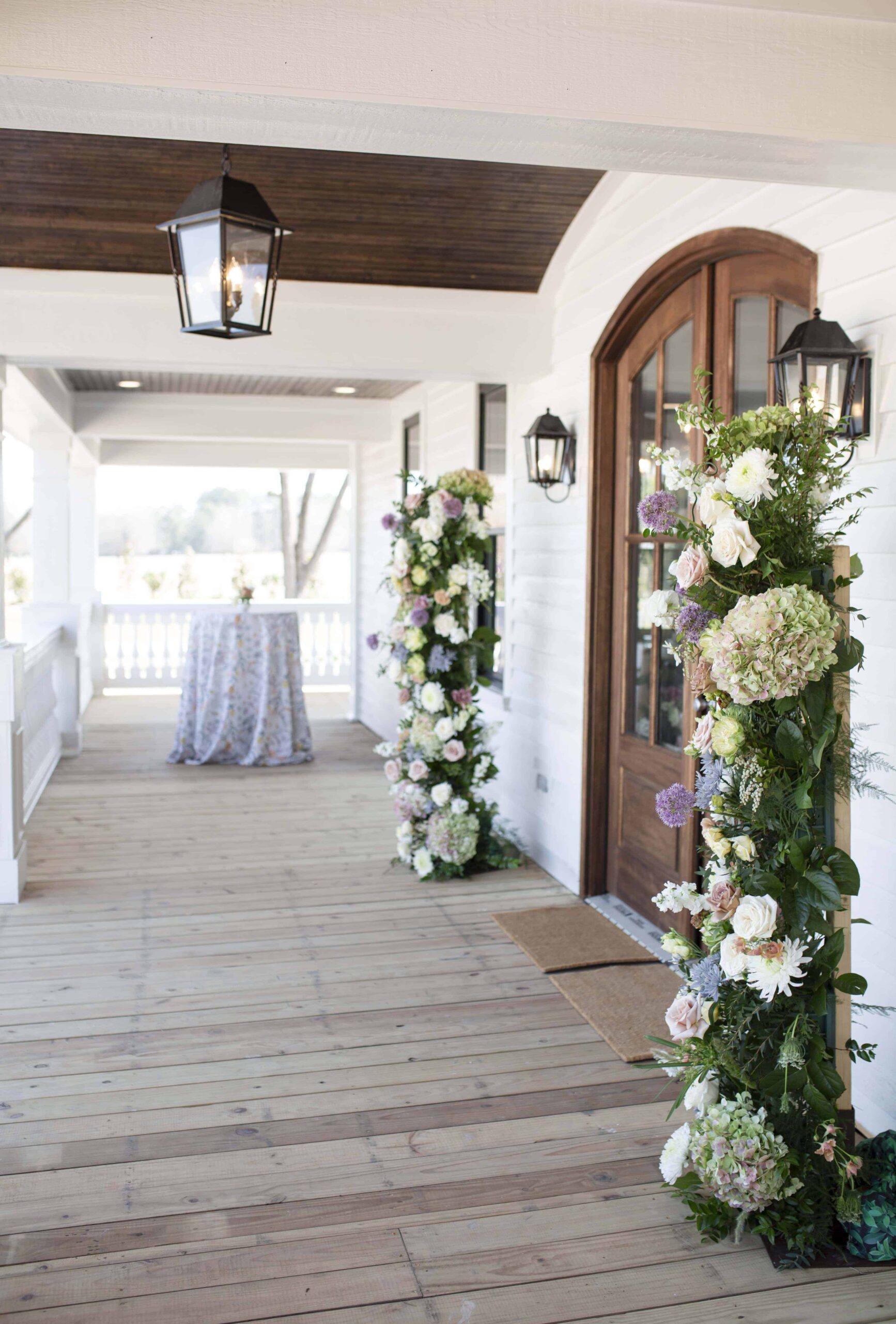 front porch of landon estate in Clayton, NC