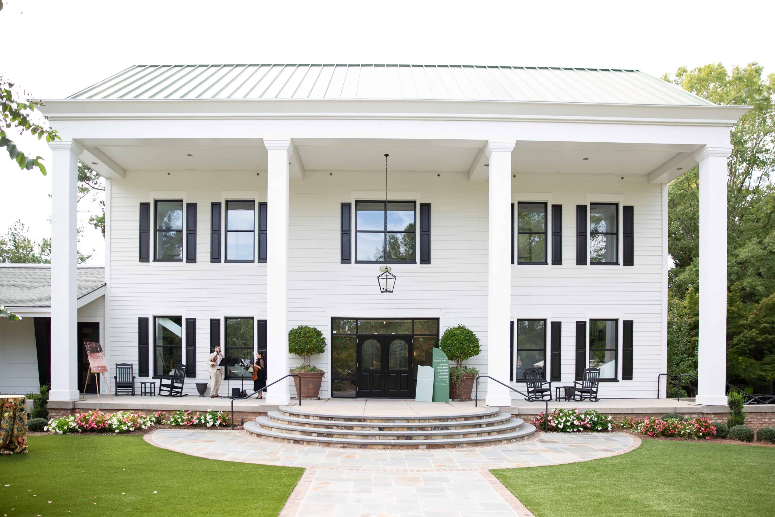 Corporate event at the Millbrook Manor in Raleigh, NC. Outside of Millbrook Manor.