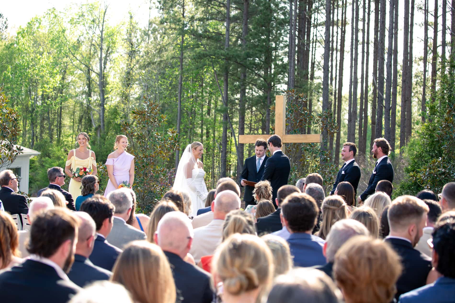 Magnolia lawn wedding ceremony